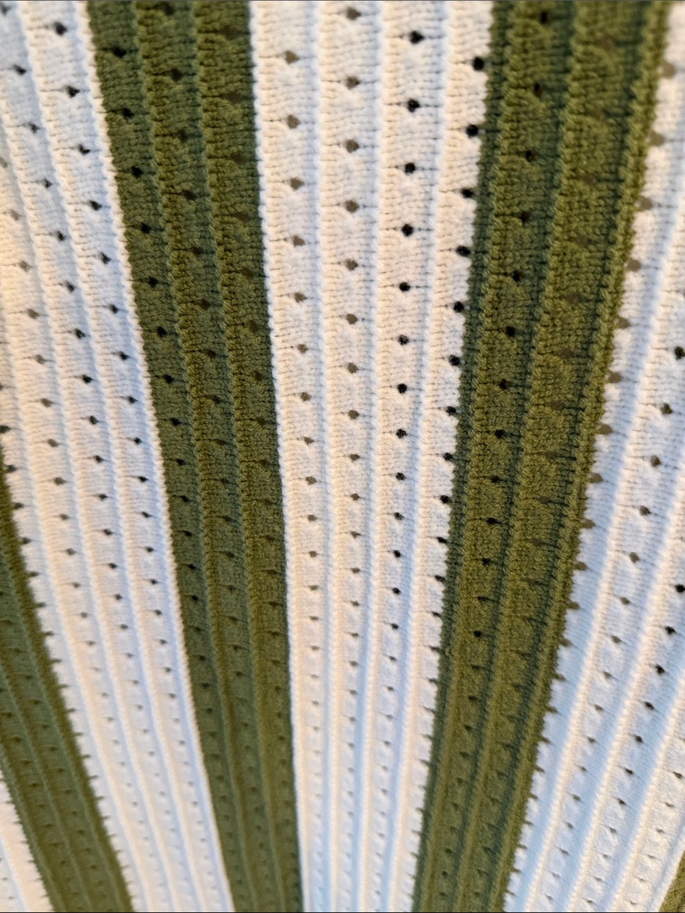 Sleeveless Olive and Cream Striped Knit Mini Dress